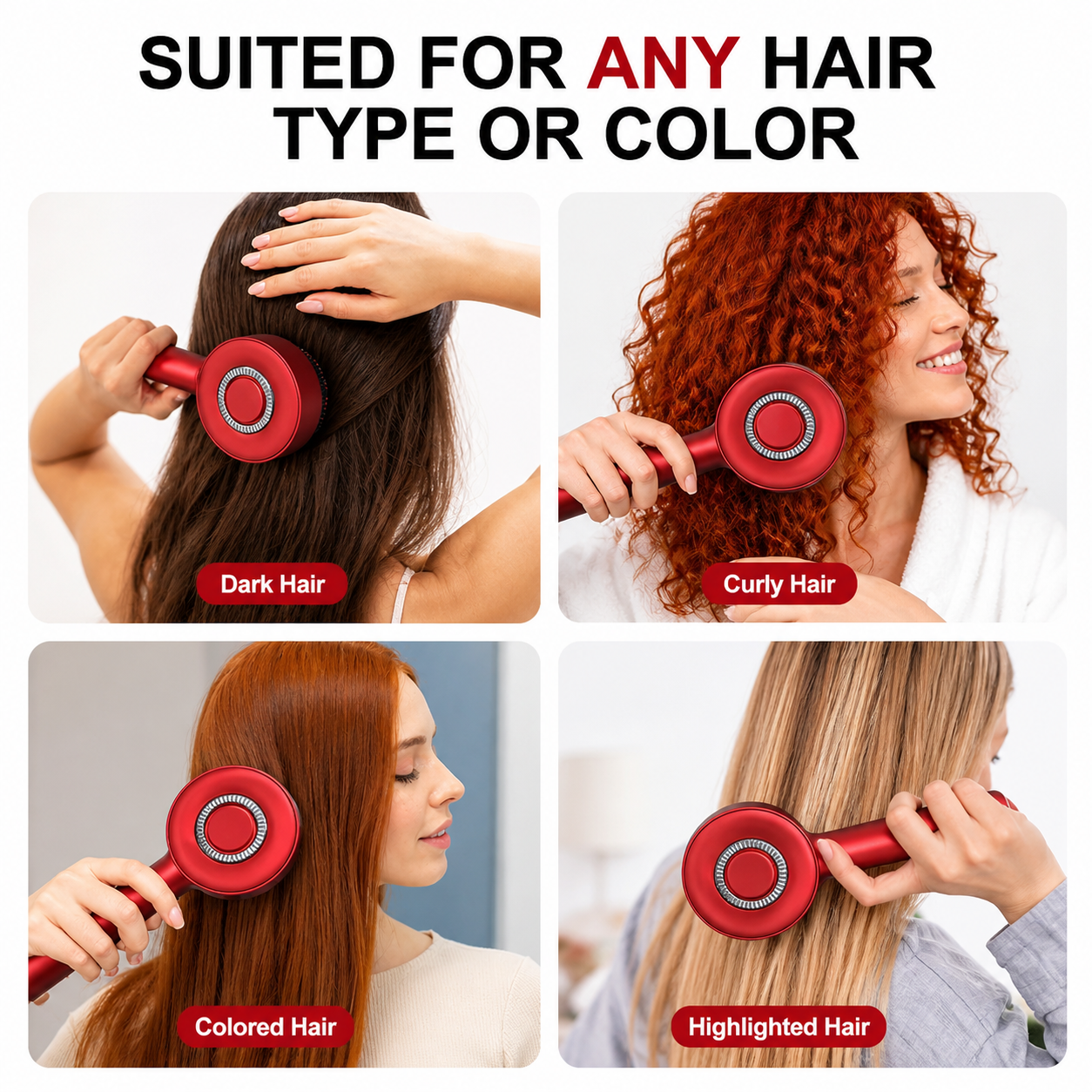 3-in-1 Electric Scalp Massager | Hair Oil Applicator & Brush