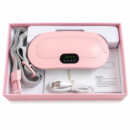 Period Cramp Relief Heating Pad Pain Device with 4 Massage Modes for Menstrual Pain and Belly or Back Pain Relief, LED Display, Comfortable Bel