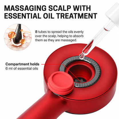 3-in-1 Electric Scalp Massager | Hair Oil Applicator & Brush
